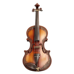 Obraz premium Ornate Carved Violin, Musical Instrument,