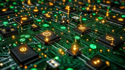 Obraz premium Circuit board technology design