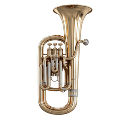 Fototapeta premium Golden Euphonium Musical Instrument, Brass Wind