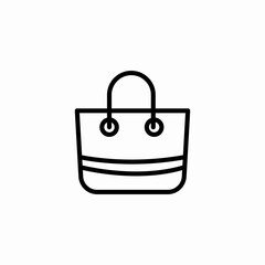 beach bag icon sign vector