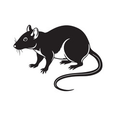 Fototapeta premium brown rat vector silhouette