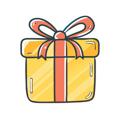 gift icon, gift vector illustration-simple illustration of gift, perfect for gift logos and icons