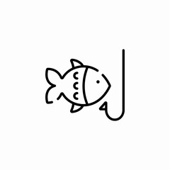 fishing hook icon sign vector