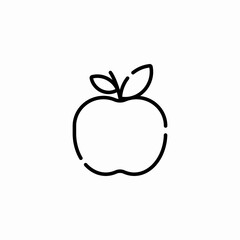healthy apple icon sign vector
