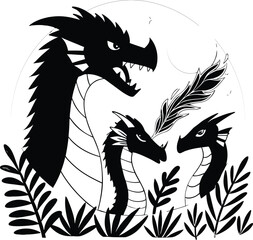dragon tattoo vector