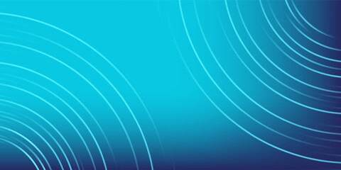 Dark blue abstract vector background with bright and elegant glowing circle lines stacked together, 3D cover of business presentation banner or night party