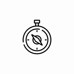 magnetic compass icon sign vector