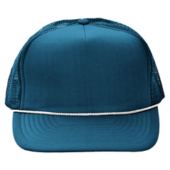 You Can Customize This Front View Wondrous Baseball Hat Mockup In Adriatic Blue Color For Any Of Your Design Needs, Just Add Your Own Designs.