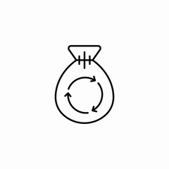 money cycle icon sign vector