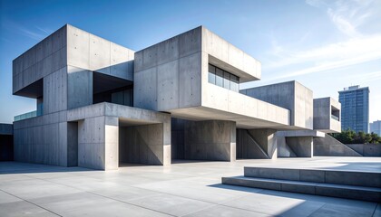 Modern Concrete Architecture Exterior.