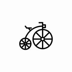 old fashioned bicycle icon sign vector