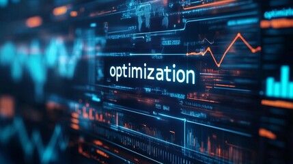 Obraz premium Minimalistic growth chart with upward arrow and the word 