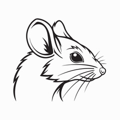 brown rat vector silhouette