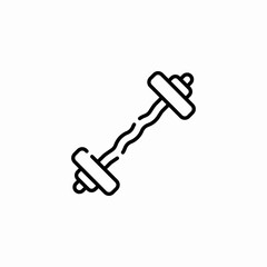 single barbell icon sign vector