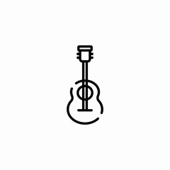 small guitar icon sign vector