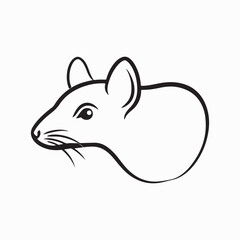 Fototapeta premium brown rat vector silhouette