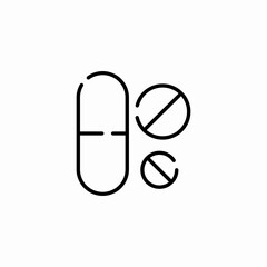 vitamin pills icon sign vector