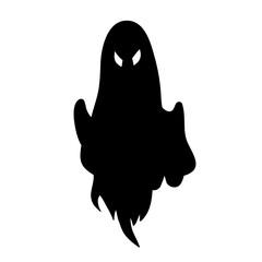 ghost silhouette on white background, vector