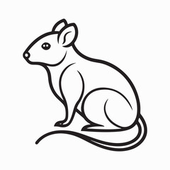 Fototapeta premium brown rat vector silhouette