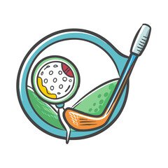 golf club logo icon, golf club logo vector illustration-simple illustration of golf club logo, perfect for golf club logo logos and icons