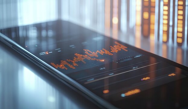 Financial data displayed on a modern mobile device.