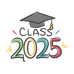 graduation 2025 icon, graduation 2025 vector illustration-simple illustration of graduation 2025, perfect for graduation 2025 logos and icons