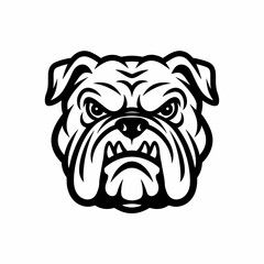 angry dog head vector photo and logo animal wallpaper jpg . black and white dog icon theme.