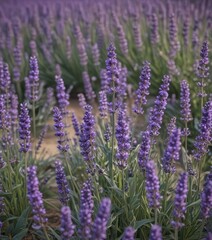 Obraz premium Vibrant lavender blossoms, rich color and texture , wellness, texture, design