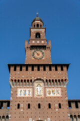 The Filarete Tower of the Castello Sforzesco in Milan