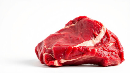 Obraz premium Close-Up of Fresh Red Beef on Parchment – Photorealistic High-Definition Food Image