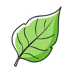 green leaf icon, green leaf vector illustration-simple illustration of green leaf, perfect for green leaf logos and icons