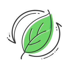 green leaf ecology icon, green leaf ecology vector illustration-simple illustration of green leaf ecology, perfect for green leaf ecology logos and icons