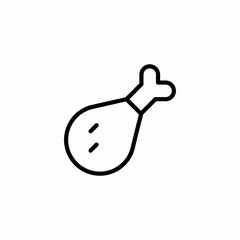 chicken leg icon sign vector