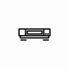 dvd player icon sign vector