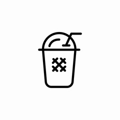 iced drink icon sign vector