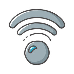grey wireless icon, grey wireless vector illustration-simple illustration of grey wireless, perfect for grey wireless logos and icons