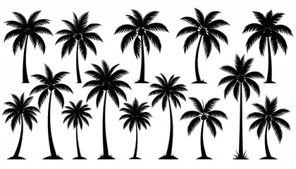 Palm Tree Silhouettes.