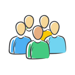 group of people icon, group of people vector illustration-simple illustration of group of people, perfect for group of people logos and icons