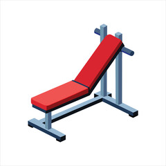  Training Bench for Muscle Workout Vector Icon