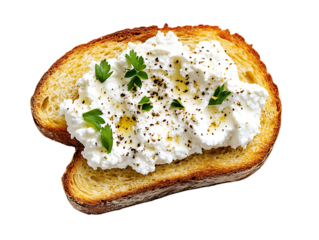breakfast toast with ricotta on png