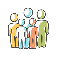 group of people icon, group of people vector illustration-simple illustration of group of people, perfect for group of people logos and icons