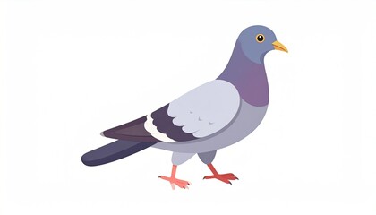 Pigeon Cartoon Illustration.
