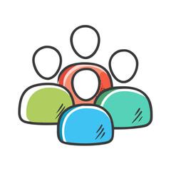 group of users icon, group of users vector illustration-simple illustration of group of users, perfect for group of users logos and icons