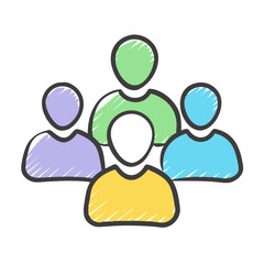 group of users icon, group of users vector illustration-simple illustration of group of users, perfect for group of users logos and icons