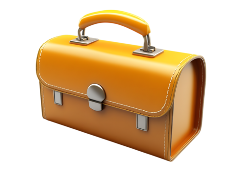 briefcase 3d render icon on png