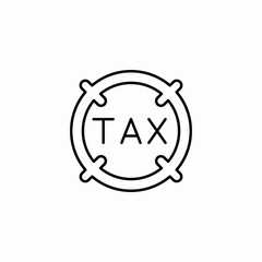tax target icon sign vector