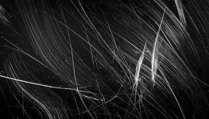 This image features a dark, textured background with swirling lines, creating a dynamic and abstract visual. The scratches and marks add depth. Overlay texture