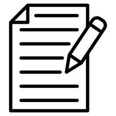 Document Edit  Icon Element For Design