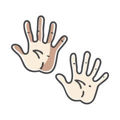 Obraz premium hand prints icon, hand prints vector illustration-simple illustration of hand prints, perfect for hand prints logos and icons