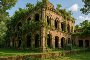 Naklejka premium Rajbari of King Tonknath, Bangladesh